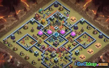 Town Hall 13 War Base with Copy Link #55678