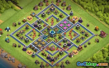 Town Hall 13 War Base with Copy Link #55679