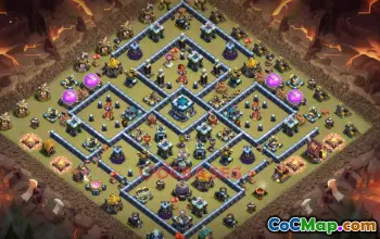 Town Hall 13 War Base with Copy Link #55689