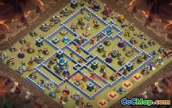 Town Hall 13 War Base with Copy Link #55691