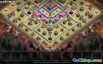 Town Hall 13 War Base with Hero Hall | Clash of Clans war layouts #49484