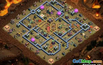 Tòa thị chính 14 Bố cục cơ sở: Bản đồ COC cho Home & War #13536