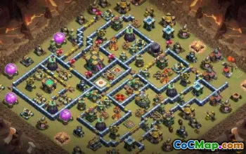 Town Hall 14 Base Layouts for CoC – Home & War Maps #14003