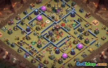 市政厅14 COC的基本布局和链接 - 家庭与战争＃13472