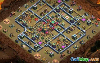 Tòa thị chính 14 Bố cục cơ sở & Liên kết cho COC - Home & War Maps #13929