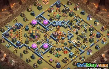 Town Hall 14 & Builder Base Layouts för COC - Baskartor #13319