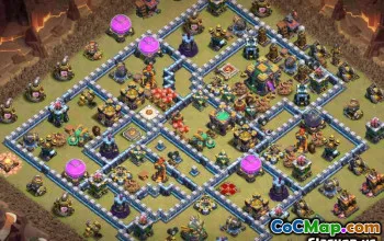 მერია 14 COC ბაზის განლაგება - სახლის სოფელი და ომის რუქები #13075