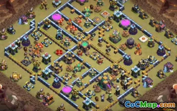 Balai Kota 14 Tata Letak Pangkalan COC: Rumah, Perang & Peta #12915