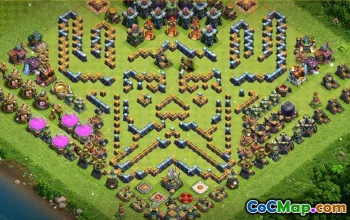 Rathaus 14 CoC -Basislayouts & Karten - Home & Funny Bases #15119