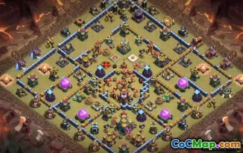 Tòa thị chính 14 Bố cục cơ sở COC: Bản đồ & Liên kết để thành công #13642