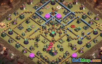 تخطيطات قاعدة Town Hall 14 CoC: الحرب والكأس والخرائط الرئيسية #16454