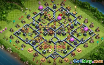 Town Hall 14 Farming Base: Anti-Air & Trophy Design #21557