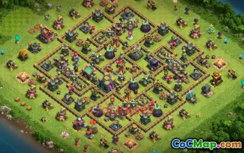 Town Hall 14 Farming Base | Clash of Clans Strategy - [base link] #50655