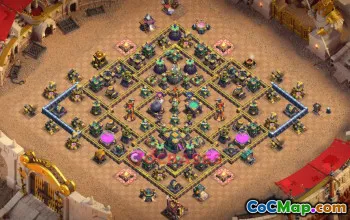 Town Hall 14 Hybrid Base | Clash of Clans Base Link #52370