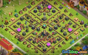 Town Hall 14 Hybrid Base | Clash of Clans  
(Use your base link) #50938