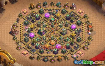 Town Hall 14 Hybrid Base with Copy Link #56804