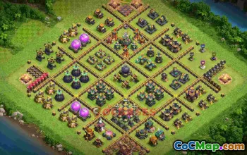 Town Hall 14 Progress Base Layout - obdib #57069