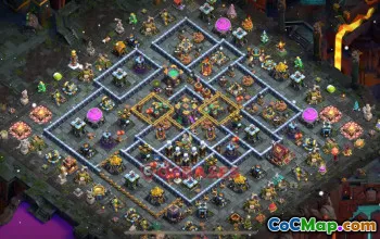 Town Hall 14 Trophy Base | Clash of Clans Anti-3 Star Design #49368