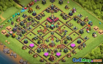 Town Hall 14 War Base - Anti 3-Star Design #56799