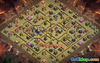 Town Hall 14 War Base - Clash of Clans | Copy Base Link #49390