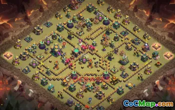 Town Hall 14 War Base - Clash of Clans | Copy Base Link #49442