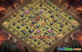Town Hall 14 War Base | Clash of Clans | Copy & Defend #49398