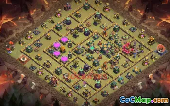 Town Hall 14 War Base - Clash of Clans Defense Strategies #48845