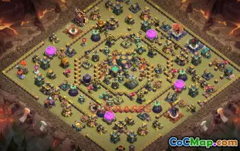 Town Hall 14 War Base — Clash of Clans Defense Strategy #48849