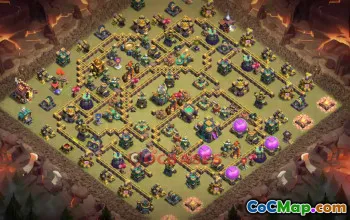 Town Hall 14 War Base | Clash of Clans Hy-Drag Strategy #49350