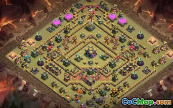 Town Hall 14 War Base | Clash of Clans War Defense Base #49378