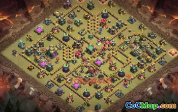 Town Hall 14 War Base | Clash of Clans War Defense Copy #49430