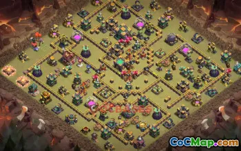 Town Hall 14 War Base - Clash of Clans War Defense Guide #48854