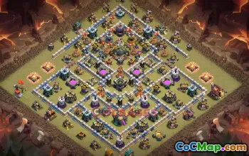 Town Hall 14 War Base - Clash of Clans War Layouts & Copy Link #49361