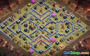 Town Hall 14 War Base – Clash of Clans War Layouts & Copy Link #52366