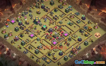 Town Hall 14 War Base - Clash of Clans War Layouts & Link #49385