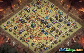 Town Hall 14 War Base - Clash of Clans War Layouts & Tips #52365