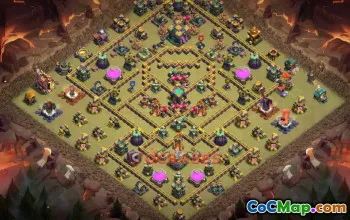 Town Hall 14 War Base with Copy Link #55646