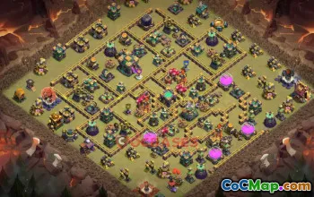 Town Hall 14 War Base with Copy Link #55649