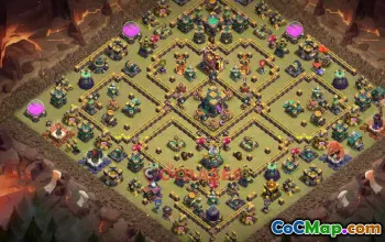Town Hall 14 War Base with Copy Link #55656