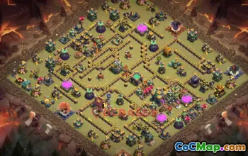 Town Hall 14 War Base with Copy Link #55659