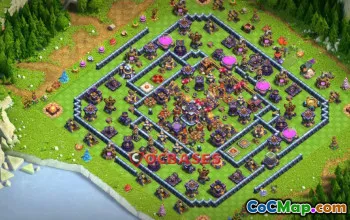 Town Hall 15 Hybrid Base: Anti 2 Stars & Queen Walk Defense #20886