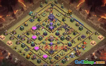 Town Hall 15 Hybrid Base | Clash of Clans TH15 Base for Trophy Pushing #49255