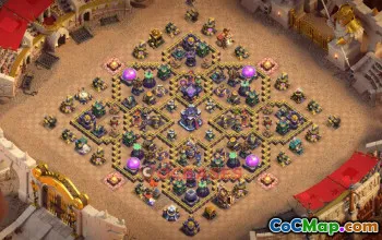 Town Hall 15 Hybrid Base with Copy Link #55594