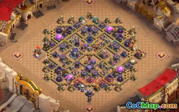 Town Hall 15 Hybrid Base with Copy Link #56797