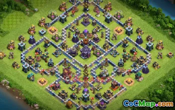 Town Hall 15 War Base | Clash of Clans Anti-3 Stars Base Link #49266