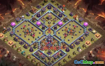 Town Hall 15 War Base with Copy Link #55584