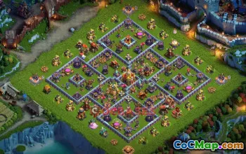 Town Hall 16 Hybrid Base | Clash of Clans Anti-3 Star Design #52357