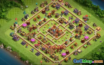Town Hall 16 Hybrid Base | Clash of Clans Defense Strategy #49248