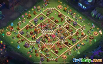Town Hall 16 Hybrid Base – Clash of Clans Strategy & Link #49230