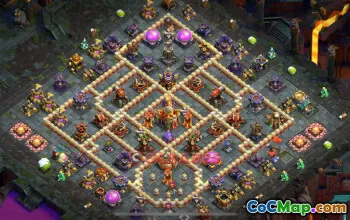 Town Hall 16 Hybrid Base - Clash of Clans TH16 Base Link #49191